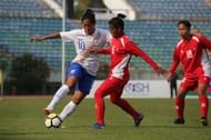 Indian Women's Football team drew with Nepal, beat Bangladesh, and lost to Myanmar in the first round
